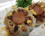 ✿ぶりのミンチ詰め焼き花れんこん✿作り方6写真