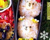 蜂くま、てんとう虫くまのおにぎり♡春弁当作り方1写真
