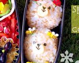 蜂くま、てんとう虫くまのおにぎり♡春弁当作り方2写真