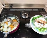 簡単☆鶏ミンチふわふわ団子のごちそう汁作り方1写真