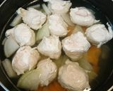 簡単☆鶏ミンチふわふわ団子のごちそう汁作り方3写真