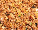 ピリ辛！甘辛！肉味噌そぼろのレタス包み作り方3写真