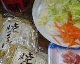 大磯屋♫春キャベツと新玉ねぎの焼そば作り方1写真