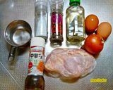 リケンのノンオイル中華ごまで簡単親子丼!作り方1写真