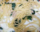 ほうれん草とツナの和風クリームパスタ♪作り方4写真