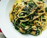 ほうれん草とツナの和風クリームパスタ♪作り方5写真