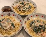 鮭とほうれん草の、クリームパスタ！作り方12写真