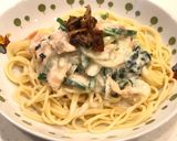 鮭とほうれん草の、クリームパスタ！作り方13写真