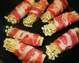 ☆えのき茸の豚肉巻き巻き☆作り方2写真