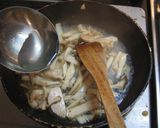 鶏ハム＆きのこで☆ヘルシーカルボナーラ♪作り方3写真