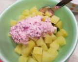 春色♪ピンクのキューブポテトサラダ☆作り方6写真