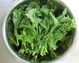 菜の花とあさりのペペロンチーノ炒め作り方1写真