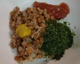 ニラ梅たたき納豆しらす和え作り方3写真