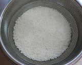 蒸し器不要♪電子レンジで菜の花のおこわ作り方1写真