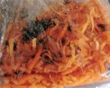 人参と荒海苔の、辛子味噌和えをお弁当に～作り方2写真