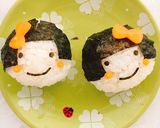 【キャラ弁】女の子おにぎり作り方4写真