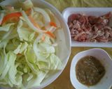 金山寺味噌de簡単♡豚肉＆野菜炒め♪作り方1写真