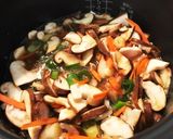 しいたけ、ネギたっぷり炊き込みご飯作り方5写真