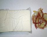 水菜とみょうがの味噌ポンたれ冷奴豆腐作り方2写真