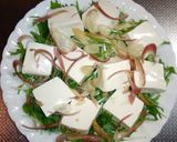 水菜とみょうがの味噌ポンたれ冷奴豆腐作り方5写真