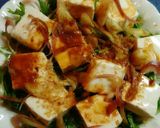 水菜とみょうがの味噌ポンたれ冷奴豆腐作り方6写真