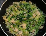 ササッと一品！豆苗のたらこじゃこ炒め！作り方3写真