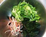 新わかめとレタスとカニカマのポン酢和え♪作り方4写真