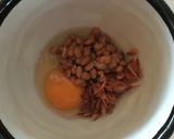 納豆と小エビ甘露煮のオムレツ作り方2写真