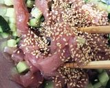 生ハムユッケ作り方3写真