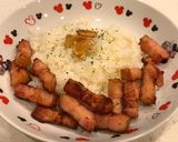 厚切りベーコンのガーリックライス！作り方6写真