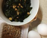 納豆とワカメのヘルシーオムレツ作り方1写真