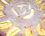 りんごで飾ったフルーツヨーグルトケーキ作り方3写真