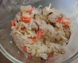 蒸し器不要♪電子レンジで菜の花のおこわ作り方8写真
