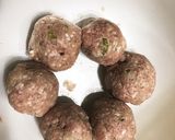 アレンジ 餃子の具で肉団子中華スープ作り方3写真