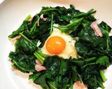 簡単!!ほうれん草&半熟卵の粉チーズかけ作り方4写真