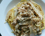 簡単キノコとツナの和風クリームパスタ♪作り方5写真