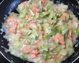 サーモンと春キャベツの簡単クリームパスタ作り方6写真