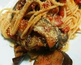 定番ですが、トマトと茄子のスパゲッティ作り方7写真