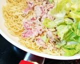 半熟卵と焼きそば♪麺わぱらぱら！作り方3写真