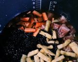 簡単！たっぷりひじきと鶏肉の炊き込みご飯作り方5写真