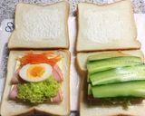 野菜たっぷり♡ハムチーズ卵サンド♪作り方3写真