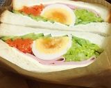 野菜たっぷり♡ハムチーズ卵サンド♪作り方4写真