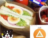野菜たっぷり♡ハムチーズ卵サンド♪作り方5写真