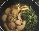 筍☆わらび☆胸肉でヘルシー煮物♪作り方3写真