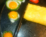 お弁当おかず ピーマンの可愛い目玉焼き作り方3写真