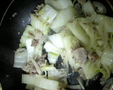 焼き肉のタレマヨ炒め！作り方2写真