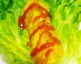 牛ひき肉のパリパリたまご包みのレタス包み作り方12写真