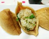 青じそお寿司☆お稲荷&カップサラダすし作り方2写真