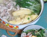 水菜と油揚げと豚三枚肉薄切りの手間なし鍋作り方7写真