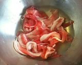 豚バラ肉の万能ネギ塩ダレ炒め作り方1写真